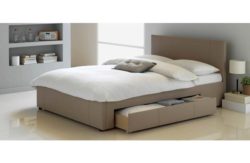 Hygena Beckett Small Double 2 Drawer Bed Frame - Latte.